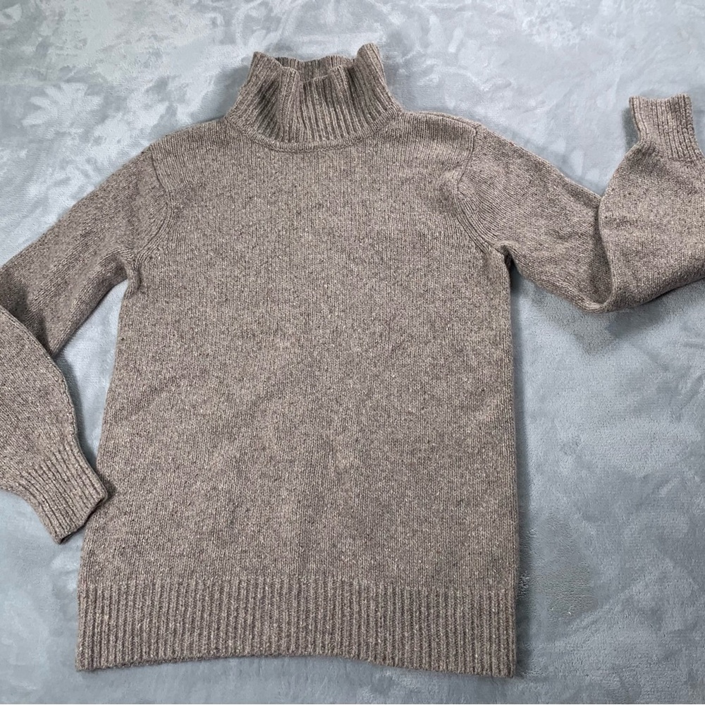 L.L.Bean Signature women's ragg wool or cotton funnel-neck pullover sweater.